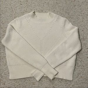 kendall & kylie mock neck cropped sweater